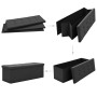 Black Faux Linen Folding Storage Bench by , Benches for halls and storage - Ref: Foro24-338791, Price: 67,74 €, Discount: %