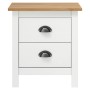 Hill solid white pine wood bedside table 46x35x49.5 cm by , Nightstands - Ref: Foro24-288906, Price: 67,49 €, Discount: %