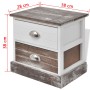 Brown and white bedside tables, 2 units by vidaXL, Nightstands - Ref: Foro24-242885, Price: 92,25 €, Discount: %