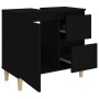 Armario de baño madera contrachapada negro 65x33x60 cm de , Muebles de baño - Ref: Foro24-819821, Precio: 61,99 €, Descuento: %