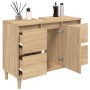 Armario de lavabo madera contrachapada roble Sonoma 80x33x60 cm de , Tocadores de baño - Ref: Foro24-821271, Precio: 108,99 €...