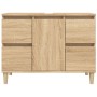 Armario de lavabo madera contrachapada roble Sonoma 80x33x60 cm de , Tocadores de baño - Ref: Foro24-821271, Precio: 108,99 €...