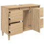 Sonoma oak plywood washbasin cabinet 80x33x60 cm by , bathroom vanities - Ref: Foro24-821271, Price: 108,75 €, Discount: %