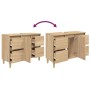 Sonoma oak plywood washbasin cabinet 80x33x60 cm by , bathroom vanities - Ref: Foro24-821271, Price: 108,75 €, Discount: %