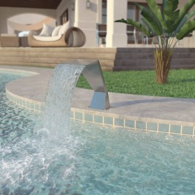 Stainless steel silver pool fountain 64x30x52 cm by vidaXL, Fountains and waterfalls - Ref: Foro24-43694, Price: 215,99 €, Di...