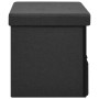 Black synthetic linen folding storage bench 76x38x38 cm by , Benches for halls and storage - Ref: Foro24-338804, Price: 53,40...