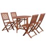 Folding garden dining set 5 pieces solid acacia wood by vidaXL, Garden sets - Ref: Foro24-44020, Price: 307,10 €, Discount: %