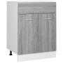 Gray engineered wood kitchen lower cabinet 60x46x81.5 cm by , Kitchen cabinets - Ref: Foro24-815577, Price: 93,85 €, Discount: %