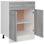 Armario inferior de cocina madera ingeniería gris 60x46x81,5 cm de , Armarios de cocina - Ref: Foro24-815577, Precio: 102,68 ...