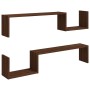 Wall shelves 2 pcs brown oak wood 100x15x20cm by , Shelves and shelves - Ref: Foro24-815935, Price: 27,55 €, Discount: %