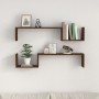 Wall shelves 2 pcs brown oak wood 100x15x20cm by , Shelves and shelves - Ref: Foro24-815935, Price: 27,55 €, Discount: %