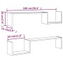 Wall shelves 2 pcs brown oak wood 100x15x20cm by , Shelves and shelves - Ref: Foro24-815935, Price: 27,55 €, Discount: %