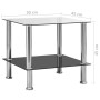 Mesa auxiliar de vidrio templado transparente 45x50x45 cm de , Mesas auxiliares - Ref: Foro24-249529, Precio: 51,30 €, Descue...