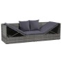 Garden bed 200x60 cm synthetic rattan gray by vidaXL, Loungers - Ref: Foro24-43959, Price: 252,10 €, Discount: %