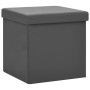 Folding storage stools 2 units gray PVC by , Folding stools and chairs - Ref: Foro24-338788, Price: 33,20 €, Discount: %