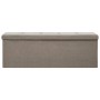 Banco de almacenamiento plegable lino sintético gris taupe de , Bancos para recibidores y almacenamiento - Ref: Foro24-338797...