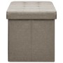 Banco de almacenamiento plegable lino sintético gris taupe de , Bancos para recibidores y almacenamiento - Ref: Foro24-338797...