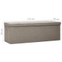 Banco de almacenamiento plegable lino sintético gris taupe de , Bancos para recibidores y almacenamiento - Ref: Foro24-338797...