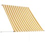 Toldo retráctil amarillo y blanco 100x150 cm de , Toldos - Ref: Foro24-145890, Precio: 34,99 €, Descuento: %