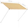 Toldo retráctil amarillo y blanco 100x150 cm de , Toldos - Ref: Foro24-145890, Precio: 34,99 €, Descuento: %