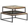 Stackable coffee tables 2 units recycled solid wood by , Coffee table - Ref: Foro24-320390, Price: 196,30 €, Discount: %