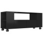 Glossy black plywood TV cabinet 120x35x48 cm by , TV Furniture - Ref: Foro24-801353, Price: 110,13 €, Discount: %