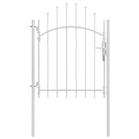 White steel garden gate 1x2 m by vidaXL, garden gates - Ref: Foro24-143065, Price: 161,99 €, Discount: %