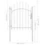 Puerta de jardín de acero blanco 1x2 m de vidaXL, Puertas de jardín - Ref: Foro24-143065, Precio: 163,52 €, Descuento: %