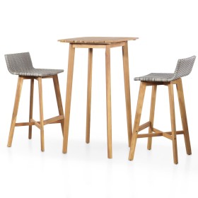 Bar table and chairs set 3 pieces solid acacia wood by vidaXL, Garden sets - Ref: Foro24-44220, Price: 165,24 €, Discount: %