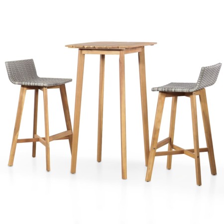 Set mesa y sillas de bar 3 pzas madera maciza acacia de vidaXL, Conjuntos de jardín - Ref: Foro24-44220, Precio: 165,24 €, De...