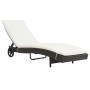 Loungers with wheels and cushions 2 units brown synthetic rattan by , Loungers - Ref: Foro24-3078464, Price: 398,51 €, Discou...