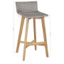 Bar table and chairs set 3 pieces solid acacia wood by vidaXL, Garden sets - Ref: Foro24-44220, Price: 165,07 €, Discount: %