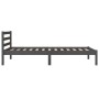 Estructura de cama madera maciza de pino gris 90x190 cm de , Camas y somieres - Ref: Foro24-810397, Precio: 90,99 €, Descuent...