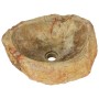 Lavabo de piedra fósil color crema 45x35x15 cm de , Lavabos y fregaderos - Ref: Foro24-142778, Precio: 217,27 €, Descuento: %