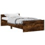 Estructura de cama madera de ingeniería roble ahumado 90x190 cm de , Camas y somieres - Ref: Foro24-835943, Precio: 93,82 €, ...