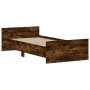 Estructura de cama madera de ingeniería roble ahumado 90x190 cm de , Camas y somieres - Ref: Foro24-835943, Precio: 93,82 €, ...