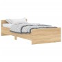 Estructura de cama madera contrachapada roble Sonoma 90x190 cm de , Camas y somieres - Ref: Foro24-835941, Precio: 86,99 €, D...