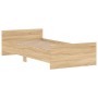 Estructura de cama madera contrachapada roble Sonoma 90x190 cm de , Camas y somieres - Ref: Foro24-835941, Precio: 86,99 €, D...