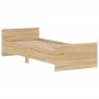 Sonoma oak engineered wood bed frame 75x190 cm by , Beds and slatted bases - Ref: Foro24-835948, Price: 76,58 €, Discount: %