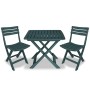 Folding garden bistro table and chairs 3 pieces green plastic by vidaXL, Garden sets - Ref: Foro24-43582, Price: 94,97 €, Dis...