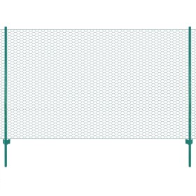 Wire mesh fence with steel posts 25x2 m green by , fence panels - Ref: Foro24-144612, Price: 192,47 €, Discount: %