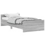 Sonoma gray engineered wood bed frame 90x190 cm by , Beds and slatted bases - Ref: Foro24-835944, Price: 96,04 €, Discount: %