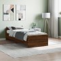 Estructura de cama madera de ingeniería marrón roble 75x190 cm de , Camas y somieres - Ref: Foro24-835952, Precio: 92,49 €, D...