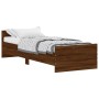 Estructura de cama madera de ingeniería marrón roble 75x190 cm de , Camas y somieres - Ref: Foro24-835952, Precio: 92,49 €, D...