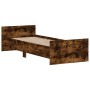 Estructura de cama madera de ingeniería roble ahumado 75x190 cm de , Camas y somieres - Ref: Foro24-835950, Precio: 83,84 €, ...