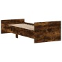 Smoked oak engineered wood bed frame 75x190 cm by , Beds and slatted bases - Ref: Foro24-835950, Price: 83,84 €, Discount: %