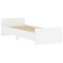 Estructura de cama madera de ingeniería blanca 75x190 cm de , Camas y somieres - Ref: Foro24-835946, Precio: 72,89 €, Descuen...