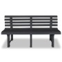 Anthracite gray plastic garden bench 145.5 cm by vidaXL, garden benches - Ref: Foro24-43585, Price: 141,11 €, Discount: %