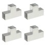 T-post connectors 4 units galvanized metal 101x101 mm by , fence posts - Ref: Foro24-145480, Price: 72,13 €, Discount: %