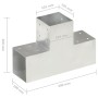 T-post connectors 4 units galvanized metal 101x101 mm by , fence posts - Ref: Foro24-145480, Price: 72,13 €, Discount: %